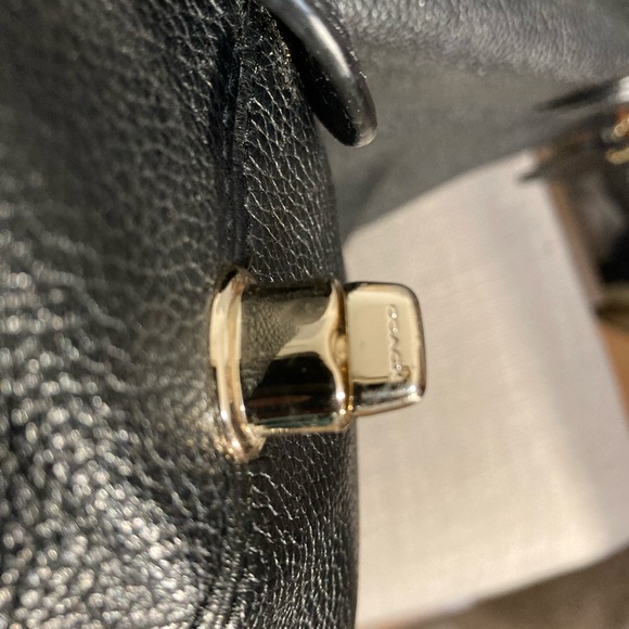 Coach Edie Black Shoulder Bag - Picture 10 of 12